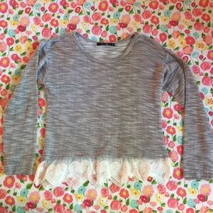 Grey and white Sweater